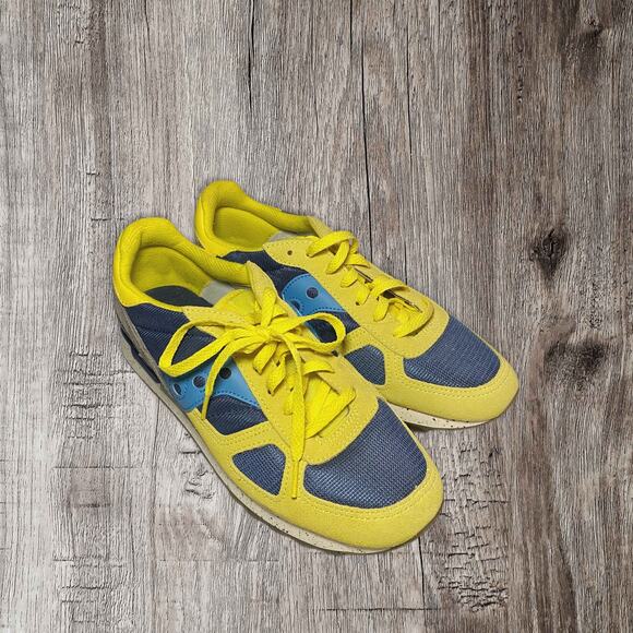 Saucony shadow original vintage men’s lace up sneakers. Yellow. Size 9 main image 5